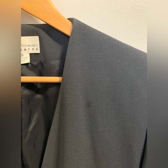 Vtg 90s Rena Rowan Separates Charcoal Single Button Blazer Jacket Size 8 - Picture 9 of 9